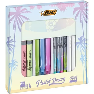 Zestaw przyborów piśmienniczych, BIC Pastel Dream Box, 15 sztuk - Zestawy piśmiennicze - miniaturka - grafika 1