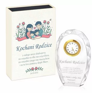 Statuetka kryształowa z grawerem w pudełku z nadrukiem dla rodziców j - Kryształy - miniaturka - grafika 1
