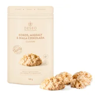 Bombonierki i czekoladki - Clusters Kokos, Migdały & Biała Czekolada 120g DESEO - miniaturka - grafika 1