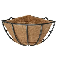 Donice - Esschert Design Narożna doniczka z wkładem kokosowym - miniaturka - grafika 1