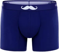 Majtki męskie - COMFYBALLS Bokserki LONG COTTON blue mustache - miniaturka - grafika 1