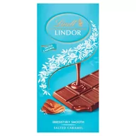 Czekolada - Lindt Lindor Czekolada mleczna z solą morską i nadzieniem 100 g - miniaturka - grafika 1