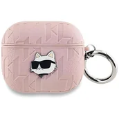 Akcesoria do słuchawek - Karl Lagerfeld KLA3PGCHPP AirPods 3 cover różowy/pink Monogram Choupette Head - miniaturka - grafika 1