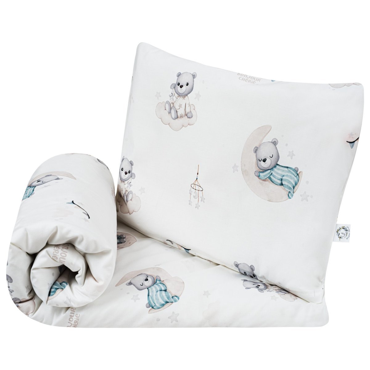 Pościel do łóżeczka 2 el. (poszewki) 100x135, 40x60 Misie