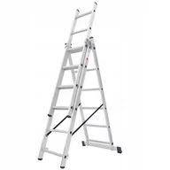 Drabiny - Drabina aluminiowa wielofunkcyjna Holem, 7 stopni, 150 kg - miniaturka - grafika 1