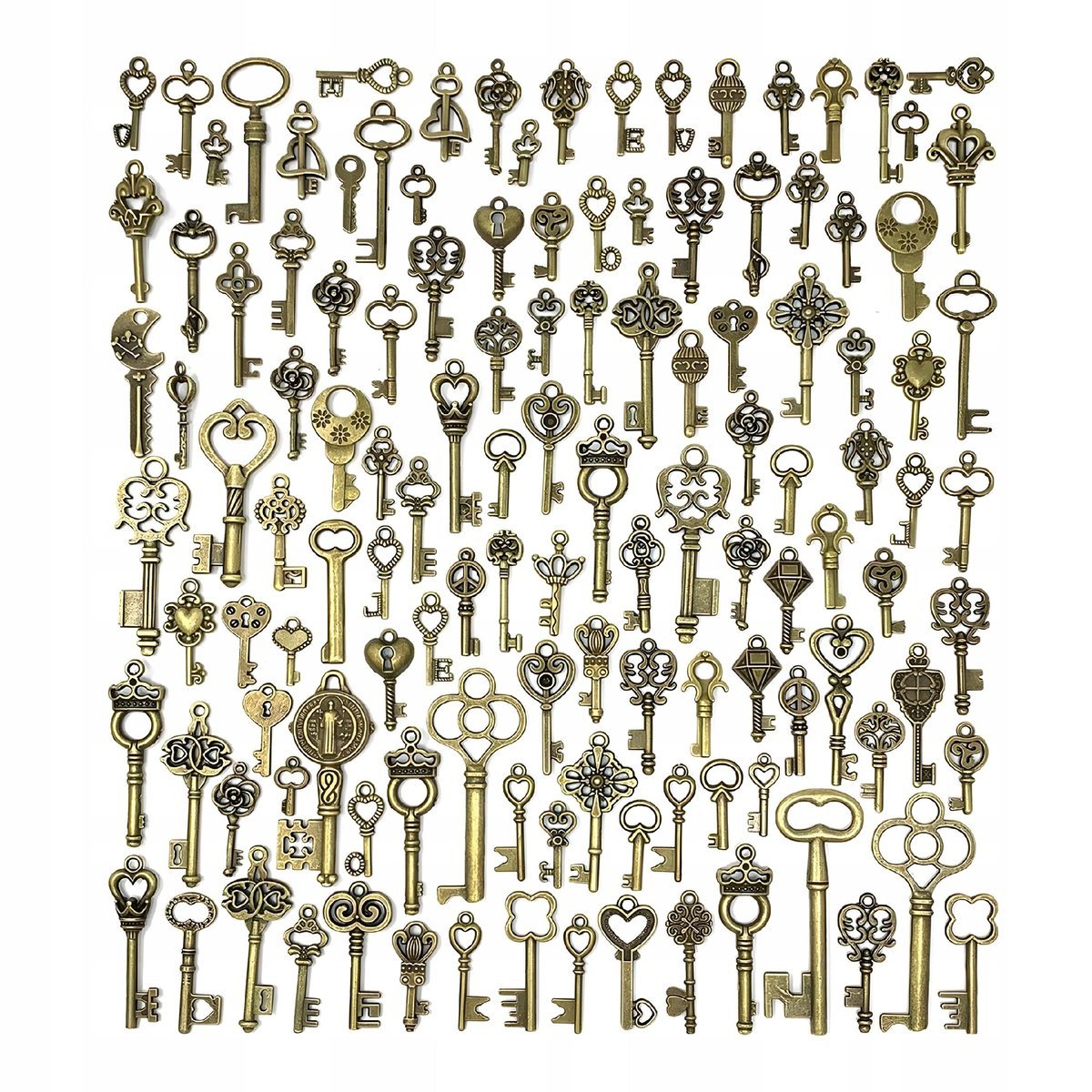 Zawieszki charmsy metalowe klucze do robienia biżuterii zestaw 125 szt.