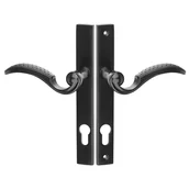 Klamki - Kuchinox Klamka Baron długi szyld 90 mm na wkładkę czarna - miniaturka - grafika 1