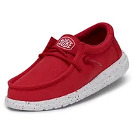 Moda i Uroda OUTLET - Hey Dude Wally Youth Slub Canvas Moccasin, czerwony, 34 EU, czerwony, 34 EU - miniaturka - grafika 1