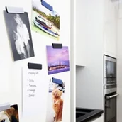 Etui na dokumenty i karty - DURAFIX CLIP 60mm, samoprzylepny klips magnetyczny, szer. 60 mm - srebrny /470523/ DU094-15 - miniaturka - grafika 1