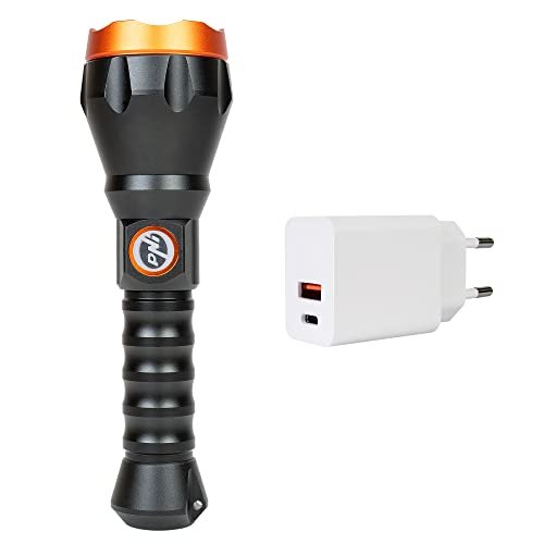Latarka PNI Adventure F550 Crystal LED, 10W, aluminium, 500lm, do 700m, 4000mAh, IPX6, z zasilaczem PNI CHG300 w zestawie