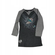 Bluzki damskie - Szara bluzka San Jose Sharks Reebok L 8/10 lat - miniaturka - grafika 1
