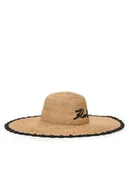 Czapki damskie - KARL LAGERFELD Kapelusz B1W46084 Beżowy - miniaturka - grafika 1