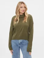 Swetry damskie - ONLY Golf 15294524 Zielony Regular Fit - miniaturka - grafika 1