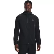 Kurtki męskie - Męska kurtka treningowa Under Armour UA Stretch Woven Windbreaker - czarna - UNDER ARMOUR - miniaturka - grafika 1