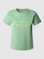 Koszulki i topy damskie - Pepe Jeans Koszulka "Aria" w kolorze zielonym - miniaturka - grafika 1