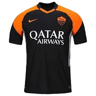 Koszulki męskie - Nike Męski T-shirt Roma M Vapor Mtch Jsy Ss 3r Czarny/pomarańczowy bezpieczeństwa / (pomarańczowy bezpieczeństwa) (pełny sponsor) XXL - miniaturka - grafika 1