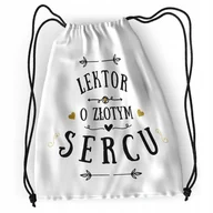Plecaki worki - Plecak Sportowy Szkolny Lektora Worek Torba z Nadrukiem ze Zdjęciem - miniaturka - grafika 1