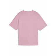 Odzież sportowa dziecięca - Młodzieżowa koszulka Essentials Boxy PUMA Poised Pink - miniaturka - grafika 1
