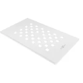 Oprawy, klosze i abażury - Mexen Hugo maskownica do brodzika, biała - 42910020 - miniaturka - grafika 1