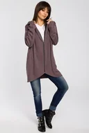 Bluzy damskie - BeWear Damska długa bluza Lirohn B054 brązowy S/M - miniaturka - grafika 1