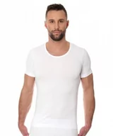 Koszulki męskie - Brubeck SS 00990A biała koszulka męska - miniaturka - grafika 1