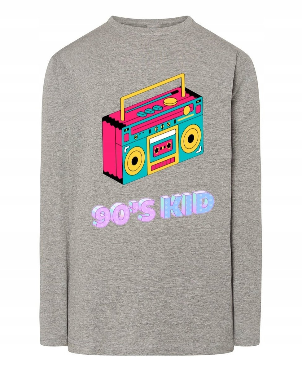 Longsleeve męski Retro print 90's Kid Dziecko lat 90 tych r.XS