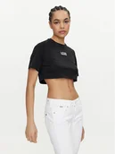 Koszulki i topy damskie - Vans T-Shirt Flying V Crew Crop Ii VN000GFF Czarny Regular Fit - miniaturka - grafika 1