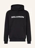Bluzy męskie - Salomon Bluza Z Kapturem Salomon Logo schwarz - SALOMON - miniaturka - grafika 1
