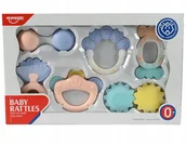 Grzechotki dla dzieci - GRZECHOTKI ZABAWKI SENSORYCZNE DLA NIEMOWLAKA ZESTAW GRZECHOTEK 6SZT - miniaturka - grafika 1