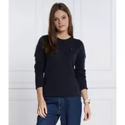 Swetry damskie - Tommy Hilfiger Wełniany sweter SOFT C-NK | Regular Fit - miniaturka - grafika 1