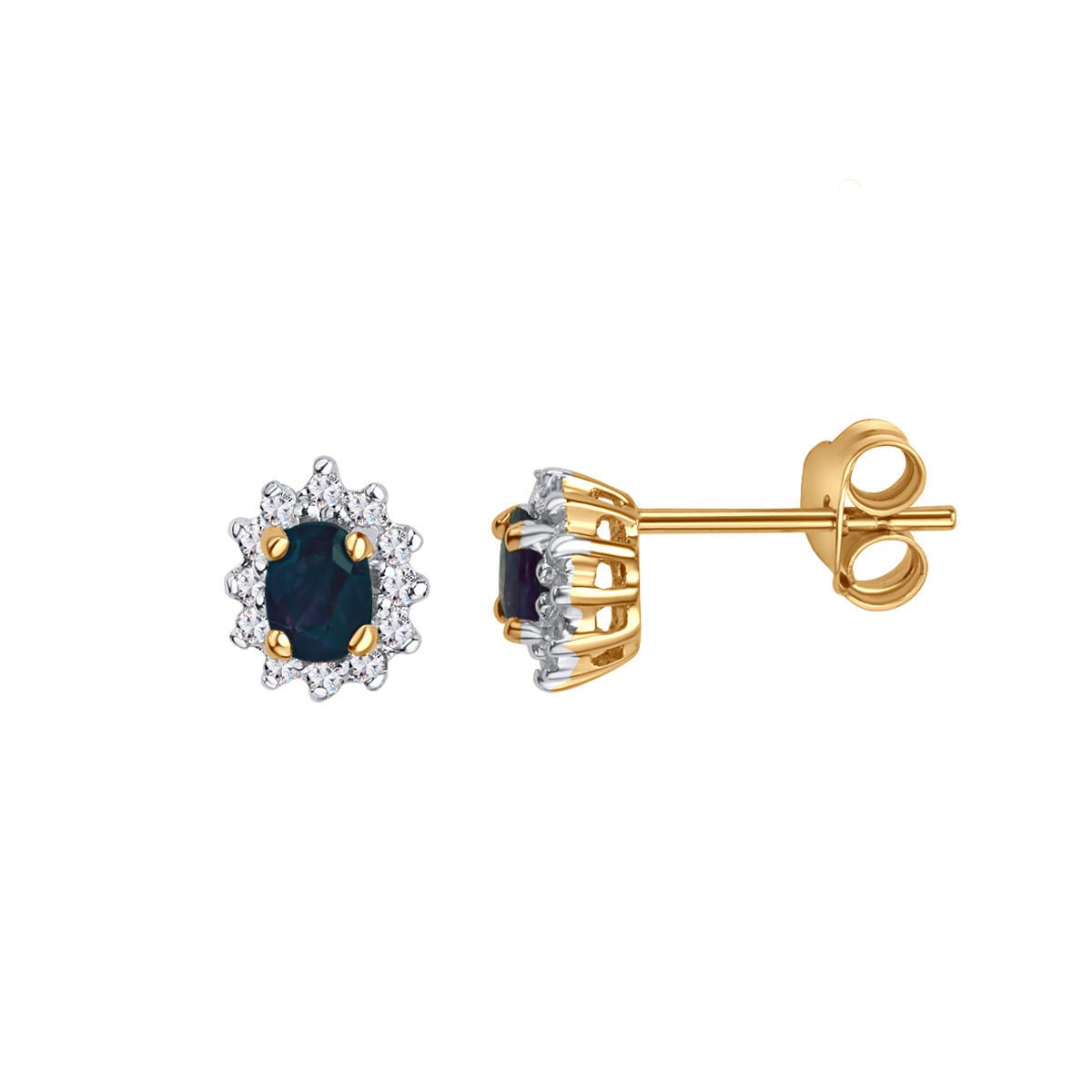 Kolczyki diamenty i szafiry VERONA pr. 585