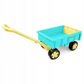 Zabawki do piasku - 10960 Wader Wózek/Przyczepa Turkusowy Żółty - miniaturka - grafika 1