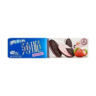 Ciasteczka Oreo Thin Strawberry 95g - Ciastka - miniaturka - grafika 1