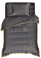 Pościel - Pościel Z Haftem 140X200 Soft Grafitowa 2606 - miniaturka - grafika 1