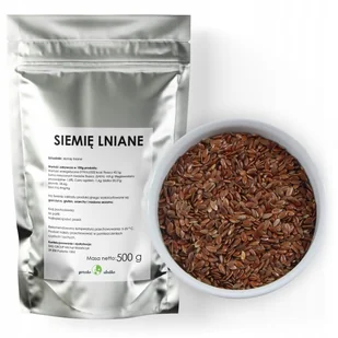 Siemię Lniane Ziarno Budwig Len Brązowe 500G - Ziarna i nasiona roślin strączkowych - miniaturka - grafika 1