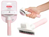Szczotki i furminatory - Zolux Anah Miękka szczotka z wysuwanymi igłami dla - miniaturka - grafika 1