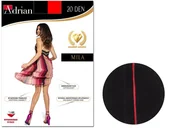 Rajstopy - Rajstopy Ze Szwem Z Tyłu Mila 20 Den Nero Red 2 - miniaturka - grafika 1