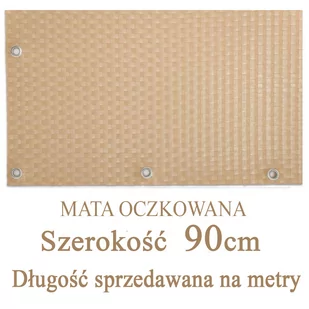Osłona balkonowa TECHNORATTAN oczkowana, kremowa, 0,9 m - Parawany - miniaturka - grafika 1