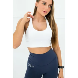 Stanik sportowy damski biały 2skin Balance - Bielizna sportowa damska - miniaturka - grafika 1
