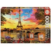 Educa 17675 3000 zachód słońca w Paryżu - Puzzle - miniaturka - grafika 1