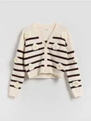 Swetry dla dziewczynek - Reserved - Kardigan z dodatkiem wiskozy - wielobarwny - miniaturka - grafika 1