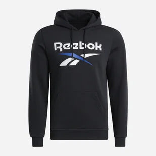 Bluza z kapturem męska ocieplana Reebok Identity Big Logo Fleece Hoodie 100206027 XL Czarna (1200143879764) - Bluzy męskie - miniaturka - grafika 1