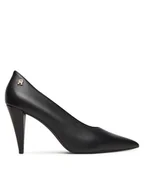 Czółenka - Tommy Hilfiger Czółenka Th Smooth Leather Pump FW0FW08960 Czarny - miniaturka - grafika 1