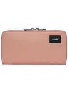 Portfele - Portfel antykradzieżowy Pacsafe RFIDsafe Continental Wallet - rose - miniaturka - grafika 1