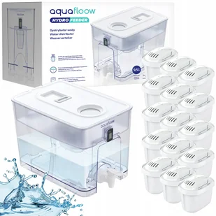 AquaFloow XL 9,5l: dzbanek filtrujący na wodę dyspenser wody + 15x filtr - Dzbanki filtrujące - miniaturka - grafika 1