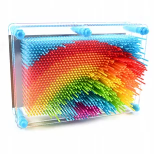 KOLOROWA TABLICA SZPILKOWA 3D PINART TĘCZA GADŻET SENSORYCZNY ART - Tablice i flipcharty - miniaturka - grafika 1