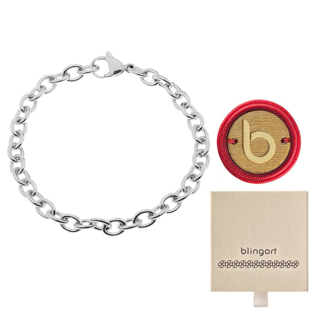 Bransoletka łańcuszek CHARMSY oczkowa regulowana