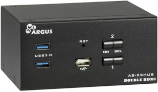 Inter-Tech AS-22HUS przełącznik KVM Czarny 88887410 - Przełączniki KVM - miniaturka - grafika 1