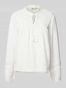 Bluzki damskie - Bluzka o kroju regular fit z półprzezroczystymi rękawami model ‘TESSA’ - miniaturka - grafika 1