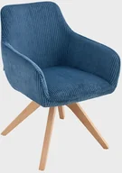 Krzesła - Krzesło sztruksowe PEMA granatowe HOMLA - miniaturka - grafika 1